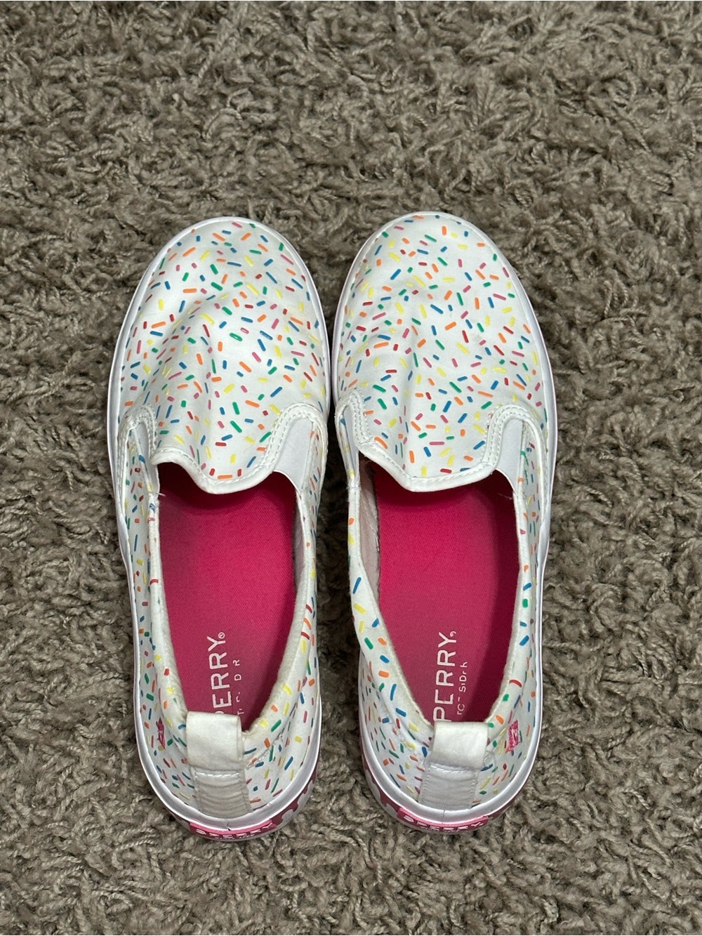 Sperry Sprinkle Slip-On Shoes - White with Multicolor Sprinkles - Picture 3 of 11